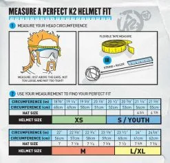 K2 Virtue WMS Ski/snowboardhelm 15 K2 Virtue WMS Ski/snowboardhelm -Ski Helm 11 12 k2 helmet size chart2 4