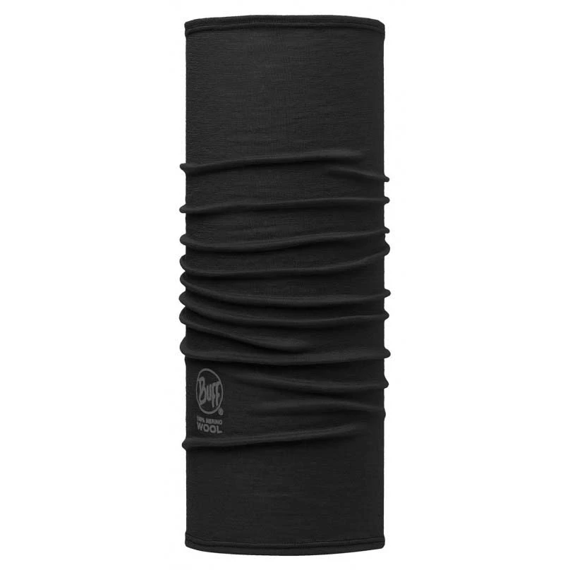 Buff Midweight Merino Wool Solid Black 1 Buff Midweight Merino Wool Solid Black